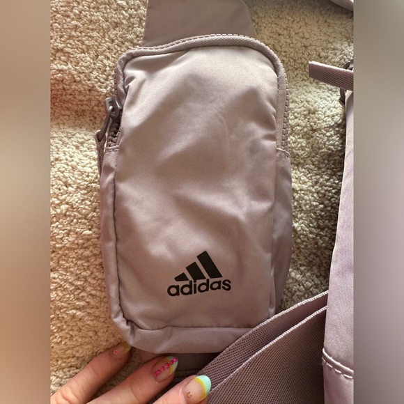 Adidas Essential Sling Crossbody Bag in Mauve with Additional Small Purse - Picture 1 of 10